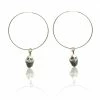 CollardManson Silver 925 Eagle Head Hoop Earrings
