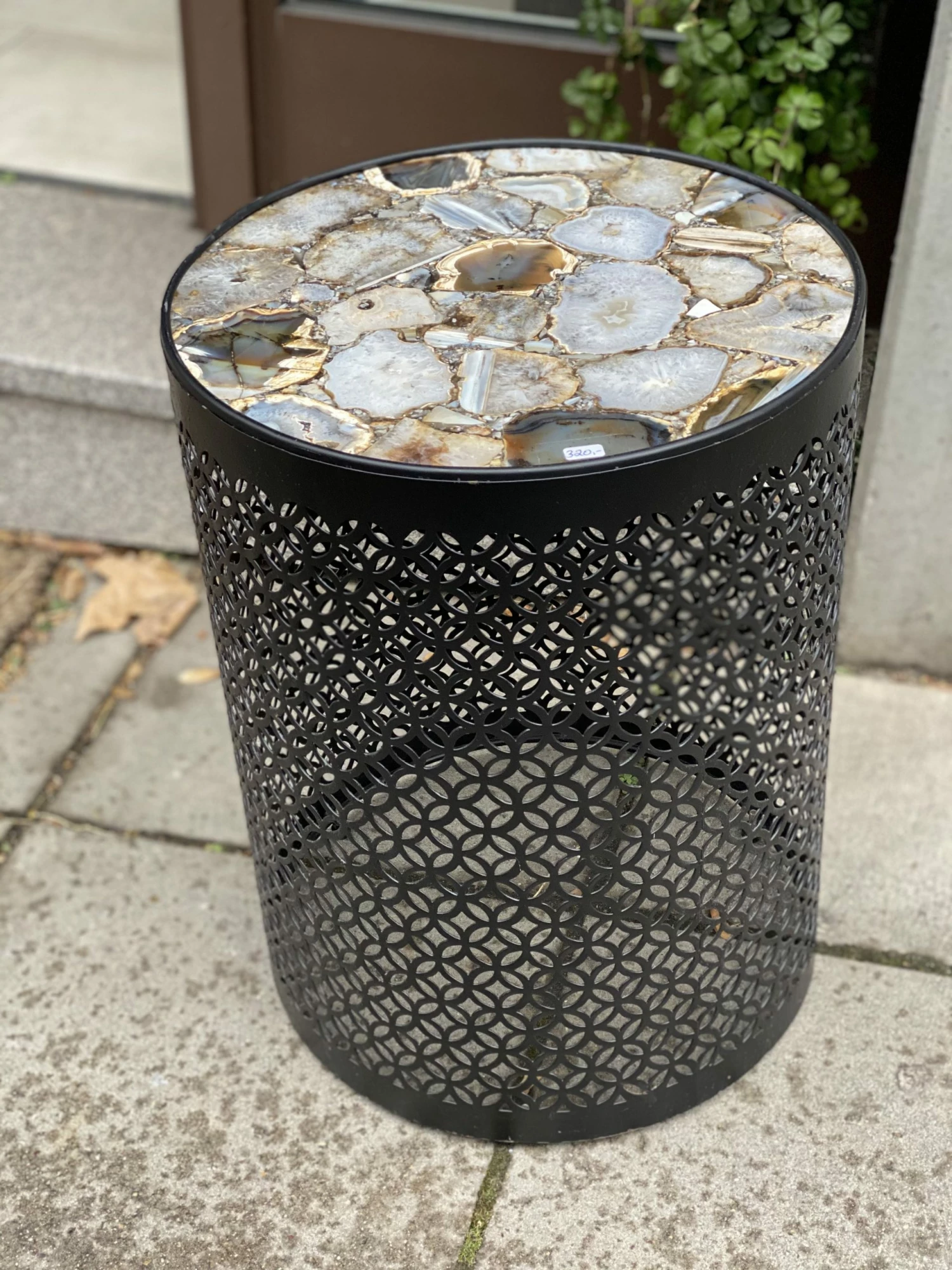 Pols Potten Brown/Black Side Table Precious With Stone Top 4 Pols Potten Brown/Black Side Table Precious With Stone Top