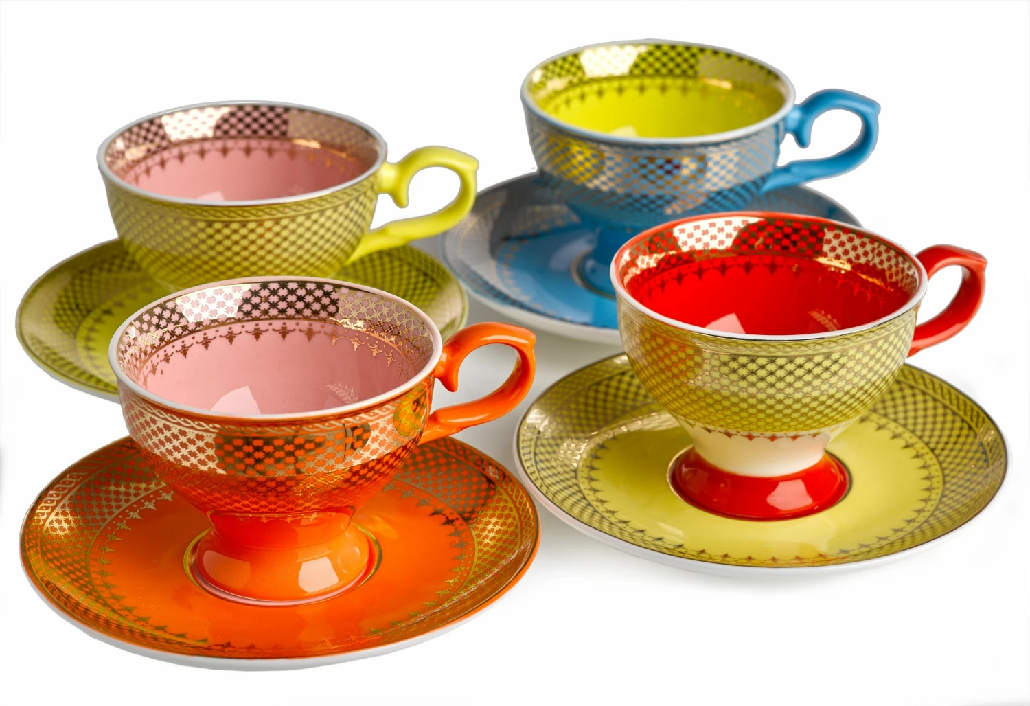 Pols Potten Set of 4 Grandma Espresso Cups and Saucers Set 3 Pols Potten Set of 4 Grandma Espresso Cups and Saucers Set