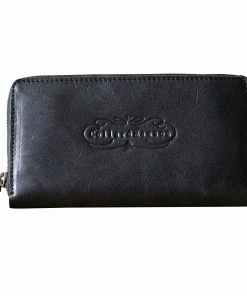 CollardManson Black Zipped Wallet